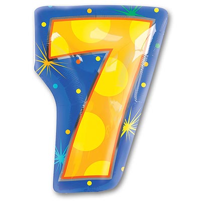Шарики из фольги Шар фигура цифра "7", 53см