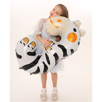 Шар цифра "3" 96см Зоопарк Зебра