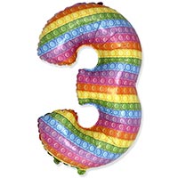 Шарик цифра "3" Попит 66см