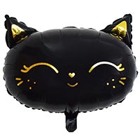 Шар фигура Кошка голова черная