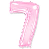 Шарик цифра "7", 101см Pink