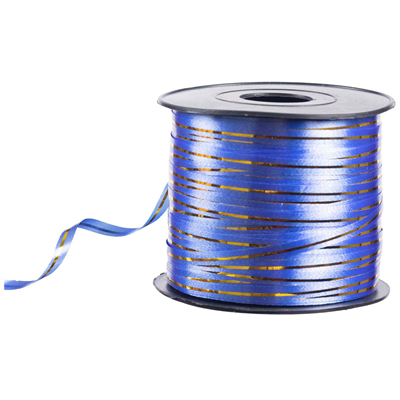 Синяя Лента с золотой полосой 5ммХ230м синяя/G 1302-1557