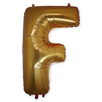 Шар БУКВА "F", 101см Gold
