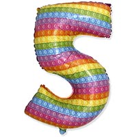Шарик цифра "5" Попит 66см
