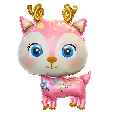 Шар фигура Олень милый розовый