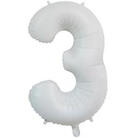 Шар цифра "3", 66см White