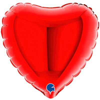 Г Б/РИС СЕРДЦЕ 4" Металлик Red