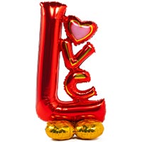 Шар напольный LOVE красный, под воздух