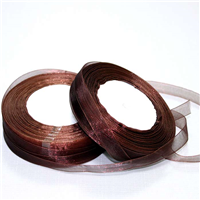 Лента органза 25ммх45м шоколадная