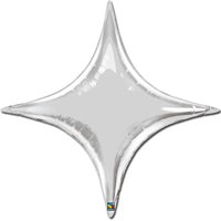 Шарик 101см звезда 4х-конечная Silver
