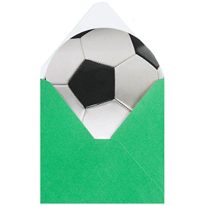 Праздничные аксессуары Приглашения Футбол зеленый, 6 штук