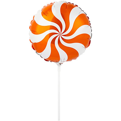 Шарики из фольги Шар мини-фигура Конфета оранжевая
