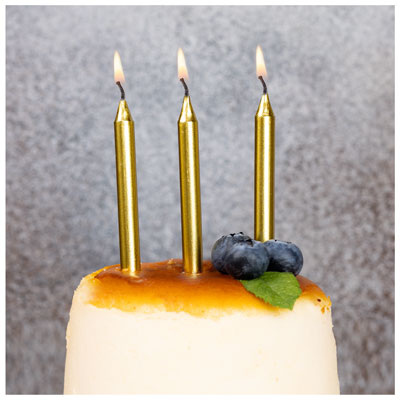 Свечи для торта Свечи для торта Золото 8 см, 12 штук