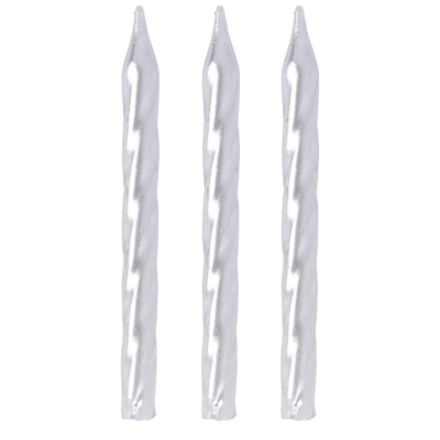 Свечи для торта Серебро 6см 10шт