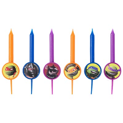 Свечи для торта Черепашки Ниндзя, 6 штук