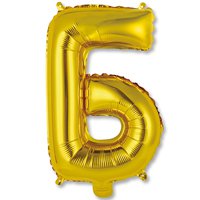 Шар Мини буква "Б", 36см Gold