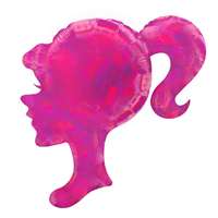 Шар фигура Профиль девушки розовый