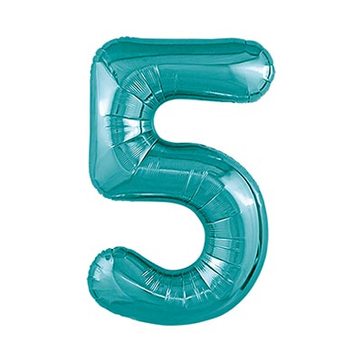 Шар цифра "5", 101см Металлик Ocean