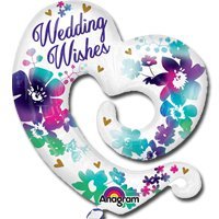 Шар фигура Wedding wishes Сердце Цветы