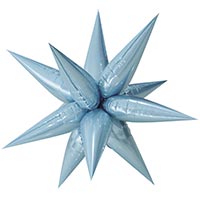 Шар 3D ЗВЕЗДА 64см Составная Light Blue