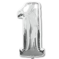 Шар фигура цифра 1 Silver