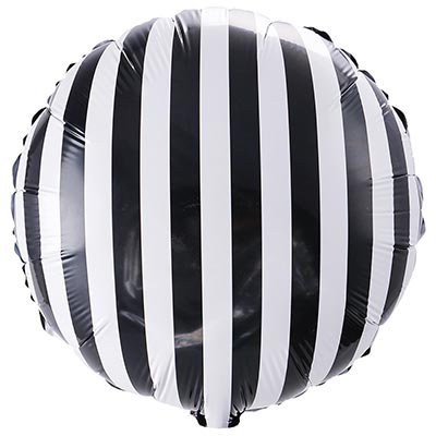 Черная Шарик 45см Полосы черные 1202-2527