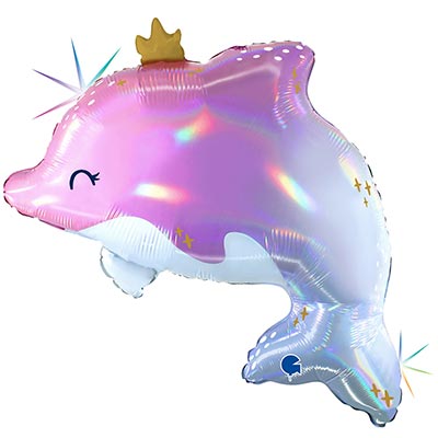 Морской мир Шар фигура Дельфин с короной 69см 1207-5764