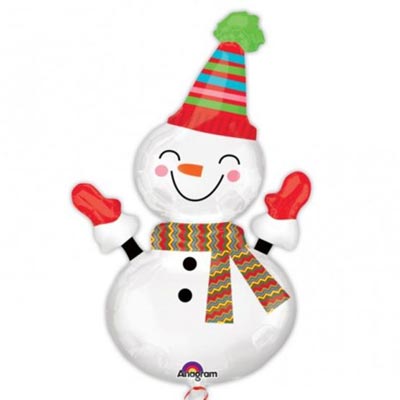 Шар мини фигура Снеговик улыбчивый