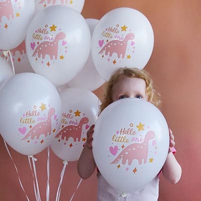 Шары 35см с рисунком Boho Динозаврик