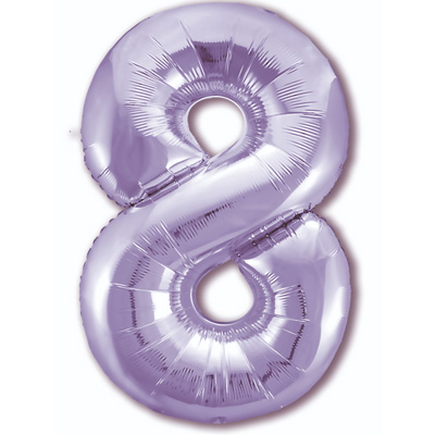 Шар цифра "8", 101см Пастель Lavender