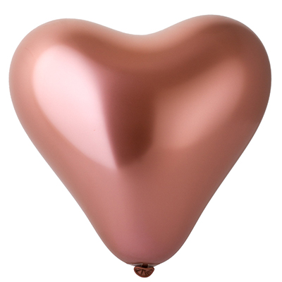 Шары Сердца 28см розовое золото