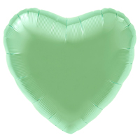 Шар сердце 45см Сатин Pale Green