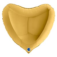 Шар СЕРДЦЕ 91см Металлик Gold