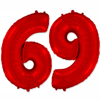 Шарик цифра "6 или 9", 40" Red