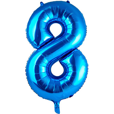 Шар цифра "8", 101см Blue