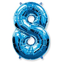 Шарик цифра "8", 101см Blue