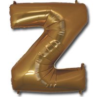 Шар БУКВА "Z", 101см Gold