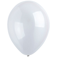 Шары 25см металлик белые Веселая Затея