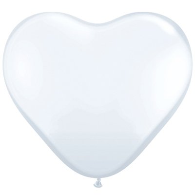 Шар Сердце 3' Стандарт White, 91 см