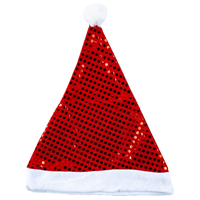 Колпак Санты пайетки 38см