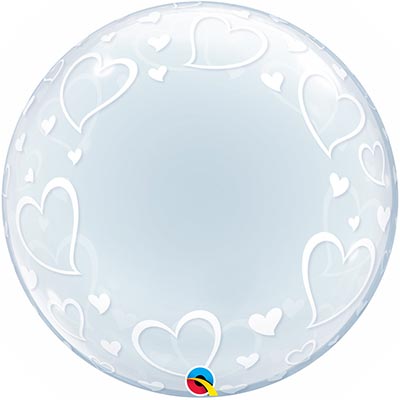 Bubble Шар BUBBLE DECO 61см Сердца элегантные