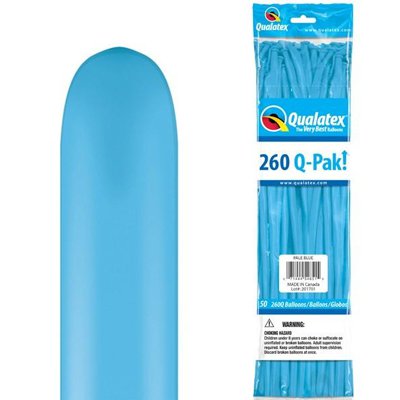 Шары голубые Qualatex ШДМ 260 Pale Blue