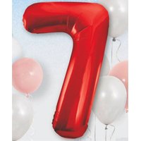 Шар цифра "7", 101см Red