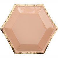 Тарелки микро ColourBlock Персик, 8 штук