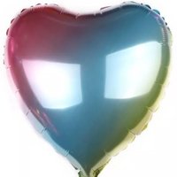 Шарик Сердце 81см Радуга нежная