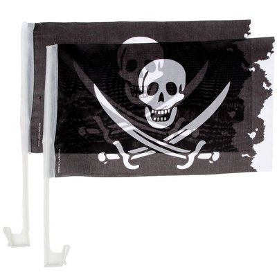 Флаг пирата автомобильный 34х40 см