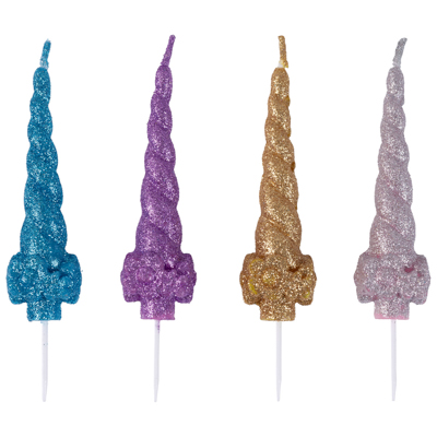 Единорог Свечи для торта на пиках Единорог, 4 шт 1502-4065