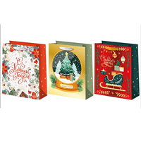 Пакет бум НГ Снежный шар фольга 26х32см