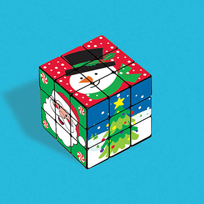 Игра-головоломка Кубик Новый год, 6 штук