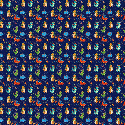  Бумага упак Драконы веселые 70х100см10шт 1509-1086